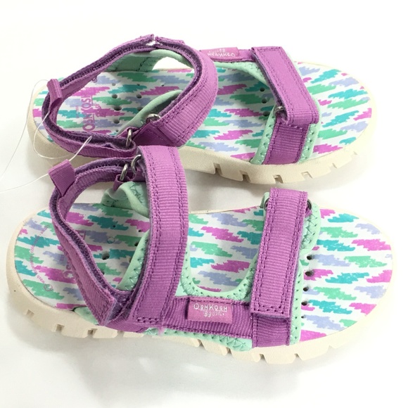 ❌SOLDOUT❌ NEW Oshkosh Sandals Bgosh Girl Purple 12 - Picture 3 of 5